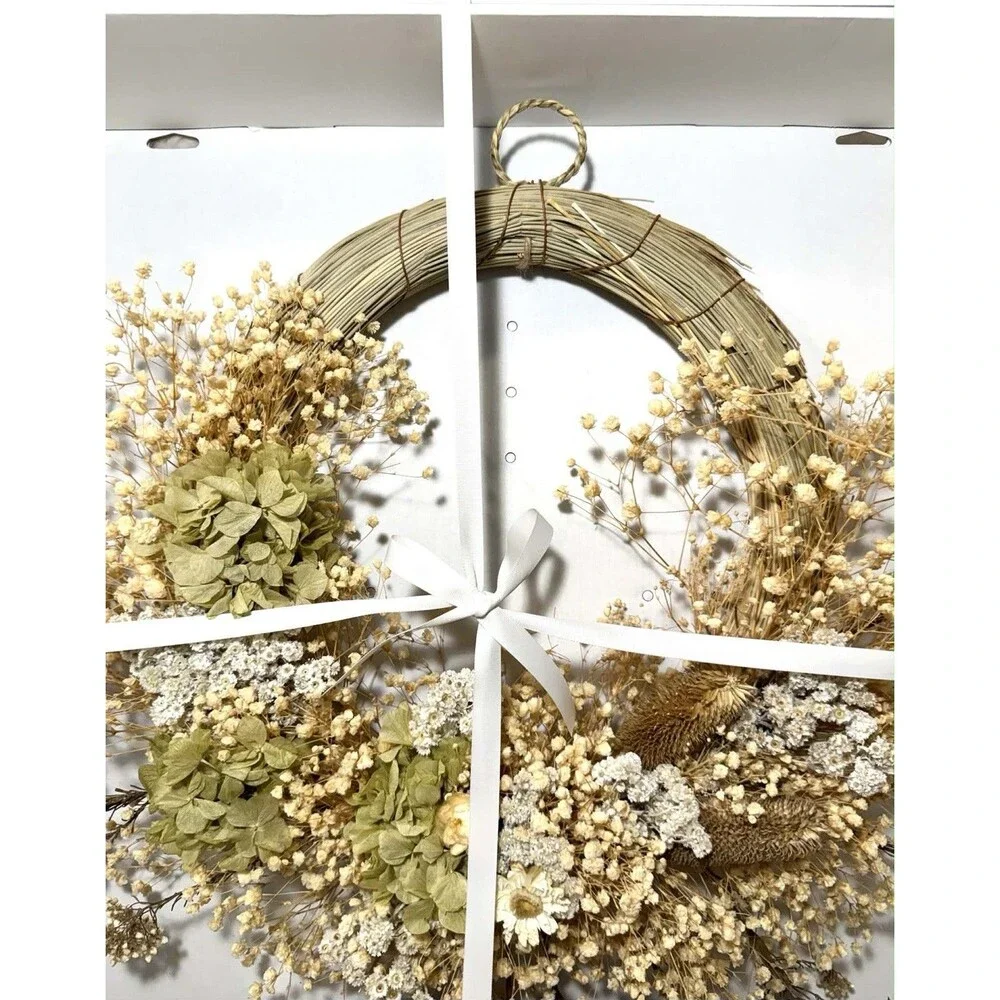 Threshold Asymmetrical Floral Preserved Fall Wreath Autumn Decor New